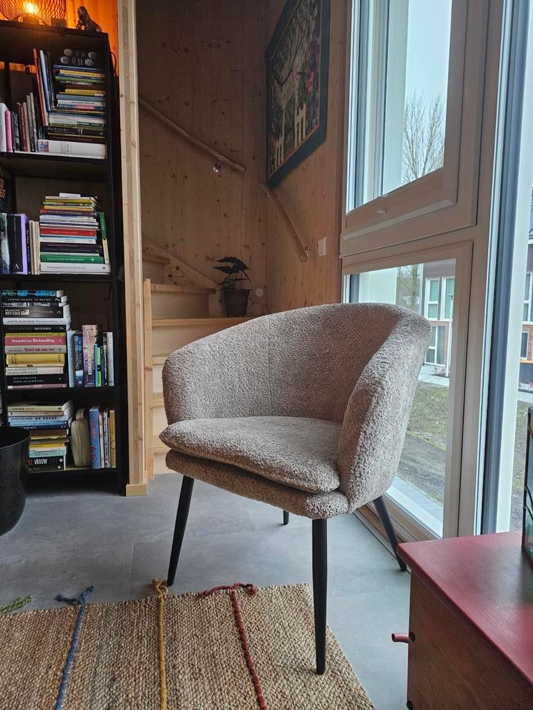 fauteuil chloe zand beige compact zgan, Huis en Inrichting, Ophalen