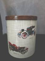 Vintage zeldzaam '70 jaren blik afbeeldingen van oldtimers, Verzamelen, Blikken, Ophalen of Verzenden, Gebruikt, Overige