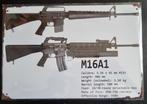 Metalen bord vintage-look M16A1, Ophalen of Verzenden, Landmacht, Amerika, Overige typen