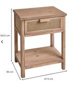 Bandung webbing kastje, Huis en Inrichting, Ophalen, 55 tot 70 cm, Zo goed als nieuw, 45 tot 65 cm