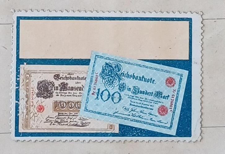 oude sluitzegel mbt Reichsbanknote, Postzegels en Munten, Postzegels | Volle albums en Verzamelingen, Buitenland, Verzenden