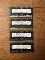 4x Hynix 2GB DDR3 1333Mhz PC3-10600, Computers en Software, RAM geheugen, Ophalen of Verzenden, Zo goed als nieuw, DDR3, Laptop