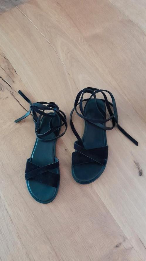 Via Vai Dames sandalen, zwart leer, maat 40. Z.G.A.N, Kleding | Dames, Schoenen, Zo goed als nieuw, Sandalen of Muiltjes, Zwart