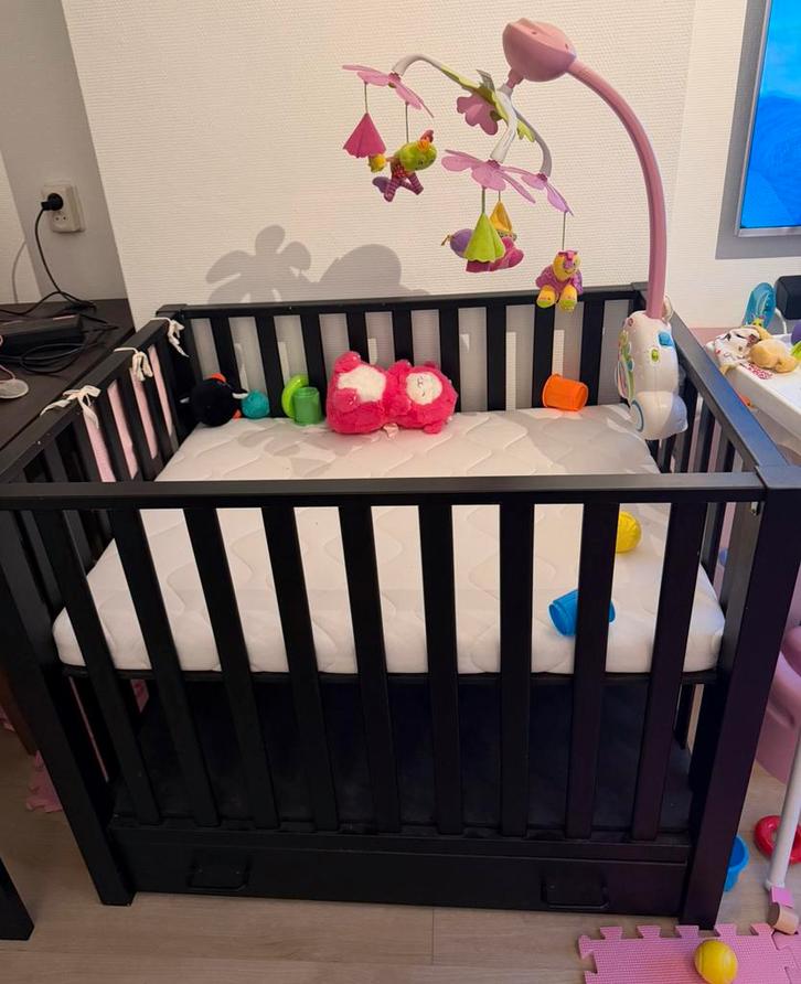 Box zwart, Kinderen en Baby's, Boxen, Zo goed als nieuw, Vierkant, Boxkleed, Ophalen of Verzenden