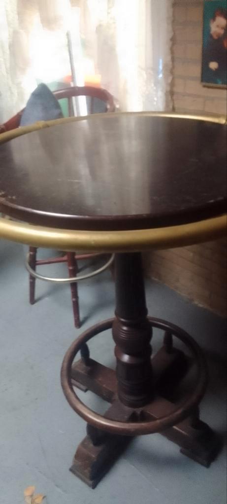 Houten statafel / bartafel uit de kroeg, Huis en Inrichting, Tafels | Statafels, Gebruikt, Ophalen of Verzenden