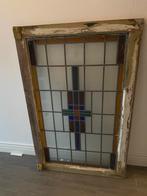 Glas in lood raam, Doe-het-zelf en Verbouw, Glas en Ramen, Ophalen, Gevelraam of Ruit, Gebruikt, Minder dan 80 cm