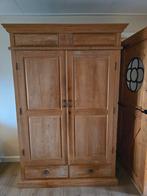 Houten kast met deuren en lades, Huis en Inrichting, Kasten | Kledingkasten, Gebruikt, 100 tot 150 cm, 200 cm of meer, Teakhout