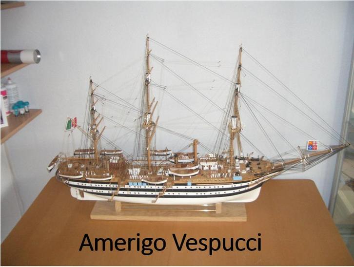 Uniek model van de Amerigo Vespucci, 1.30m lang!, Hobby en Vrije tijd, Modelbouw | Boten en Schepen, Nieuw, Ophalen