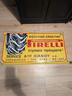 Vintage Pirelli Reclamebord - Grieks 100x50 cm, Ophalen, Gebruikt, Reclamebord