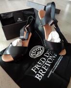 Fred de la Bretoniere leren wedges, maat 39, Nieuw in doos, Fred de la Bretoniere, Verzenden, Zwart, Nieuw