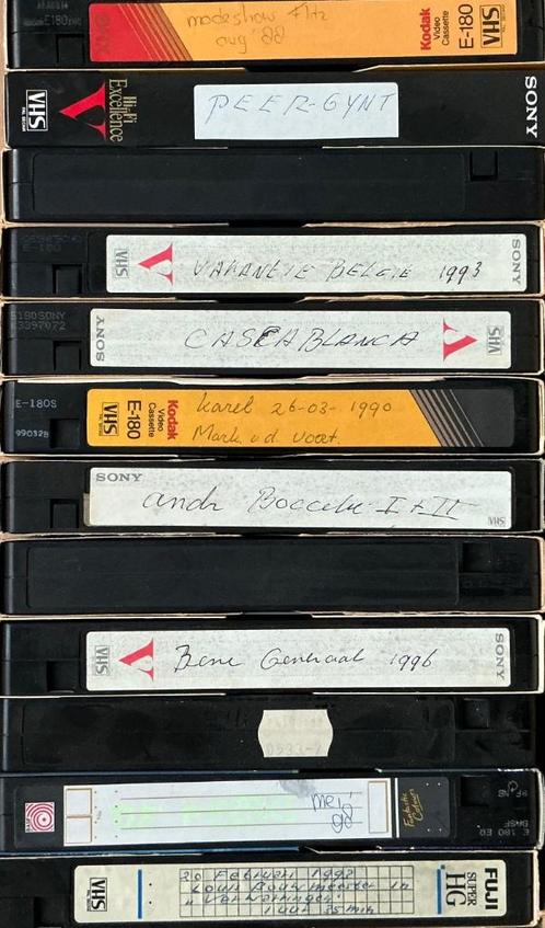 Alles moet weg: 12  Videobanden eind jaren 80 / begin 90, Cd's en Dvd's, VHS | Documentaire, Tv en Muziek, Gebruikt, Alle leeftijden