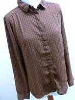 Oversized blouse bruin zwart maat M 38 40 AMISU, Maat 38/40 (M), Bruin, Ophalen of Verzenden, Gedragen