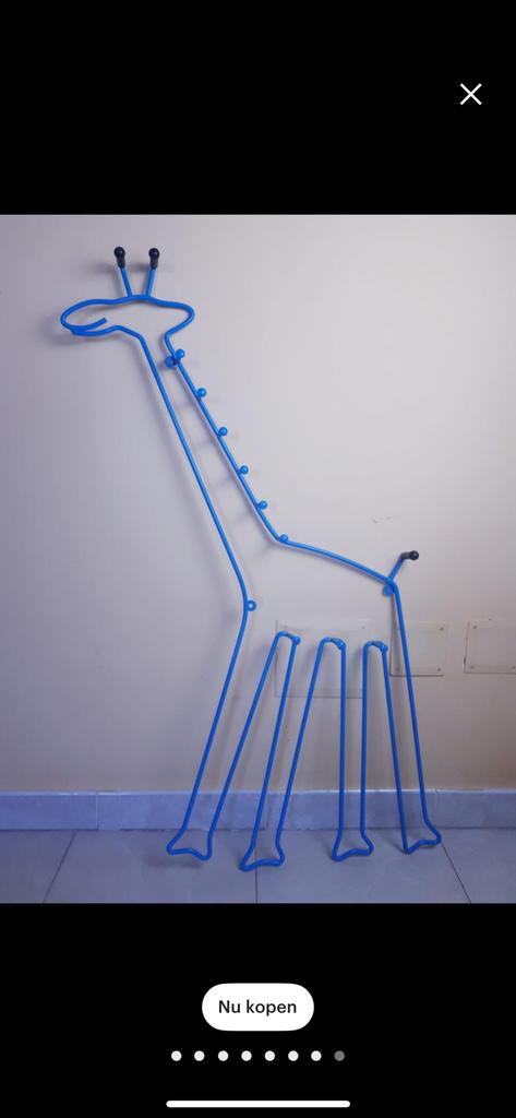 GIRAFFE —. KINDERKAPSTOK., Ophalen of Verzenden, Zo goed als nieuw, Metaal, Minder dan 100 cm