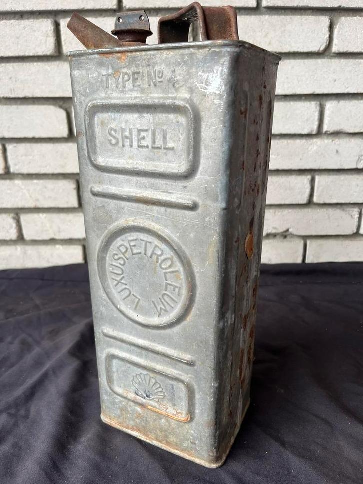 Antieke Shell oiliekan, Verzamelen, Merken en Reclamevoorwerpen, Gebruikt, Gebruiksvoorwerp, Ophalen of Verzenden