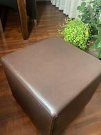 Leren Poef 40x40 - Uitstekende Staat!, Ophalen, Minder dan 50 cm, Vierkant, Leer
