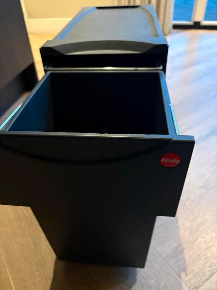 Hailo Afvalemmer - Zwart, Huis en Inrichting, Woonaccessoires | Prullenbakken, Zo goed als nieuw, Kunststof, Minder dan 50 cm