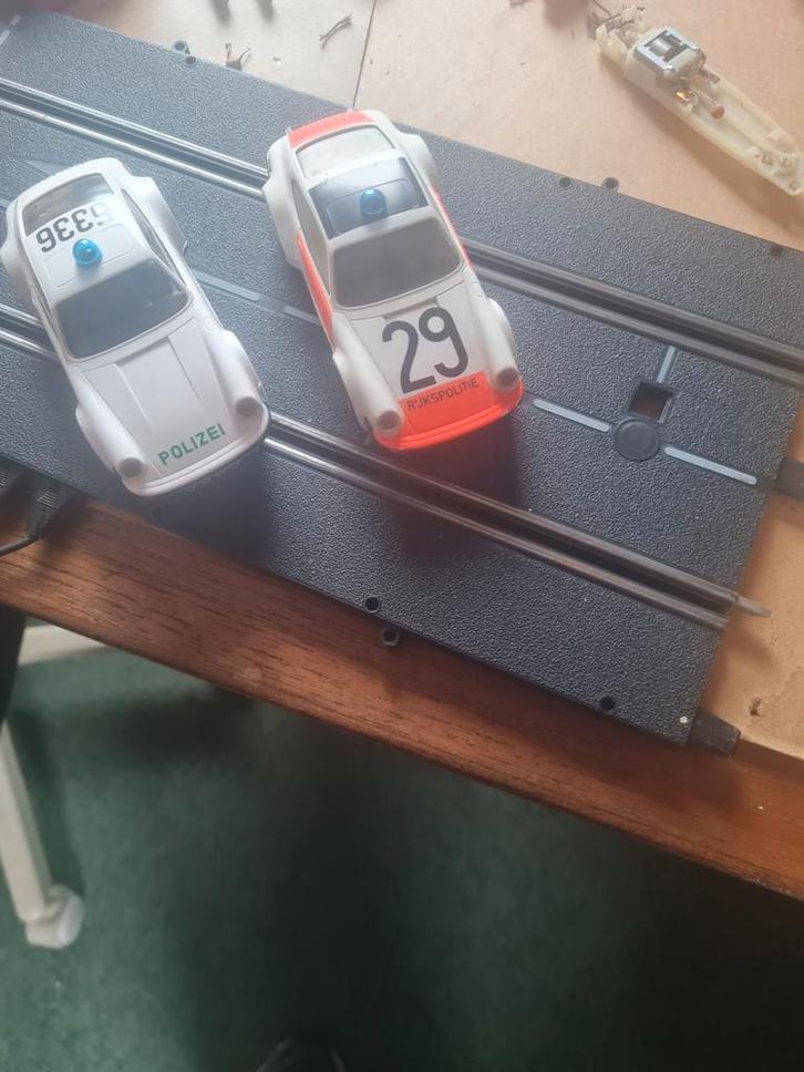Fleischmann Race Auto's - Politie Porsche, Kinderen en Baby's, Speelgoed | Racebanen, Gebruikt, Elektrisch, Fleischmann, Ophalen of Verzenden