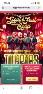 Twee toppers tickets te koop, Twee personen