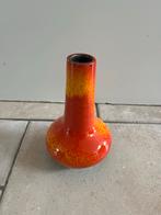 Vintage Oranje Vaas, Jaren '70, Gebruikt, Aardewerk of Porselein, Oranje, Ophalen of Verzenden