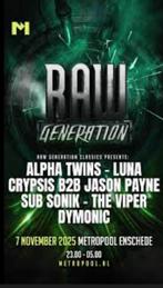 2 tickets Raw generation classics, Tickets en Kaartjes, Evenementen en Festivals, Twee personen