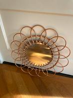 Ronde rotan spiegel zon bloem 23 / 49 cm, Ophalen, Minder dan 50 cm, Rond, Zo goed als nieuw
