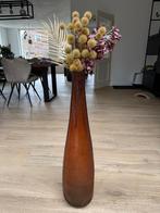 Vaas met decoratie bloemen, Huis en Inrichting, Ophalen, Overige materialen, Gebruikt, Overige kleuren