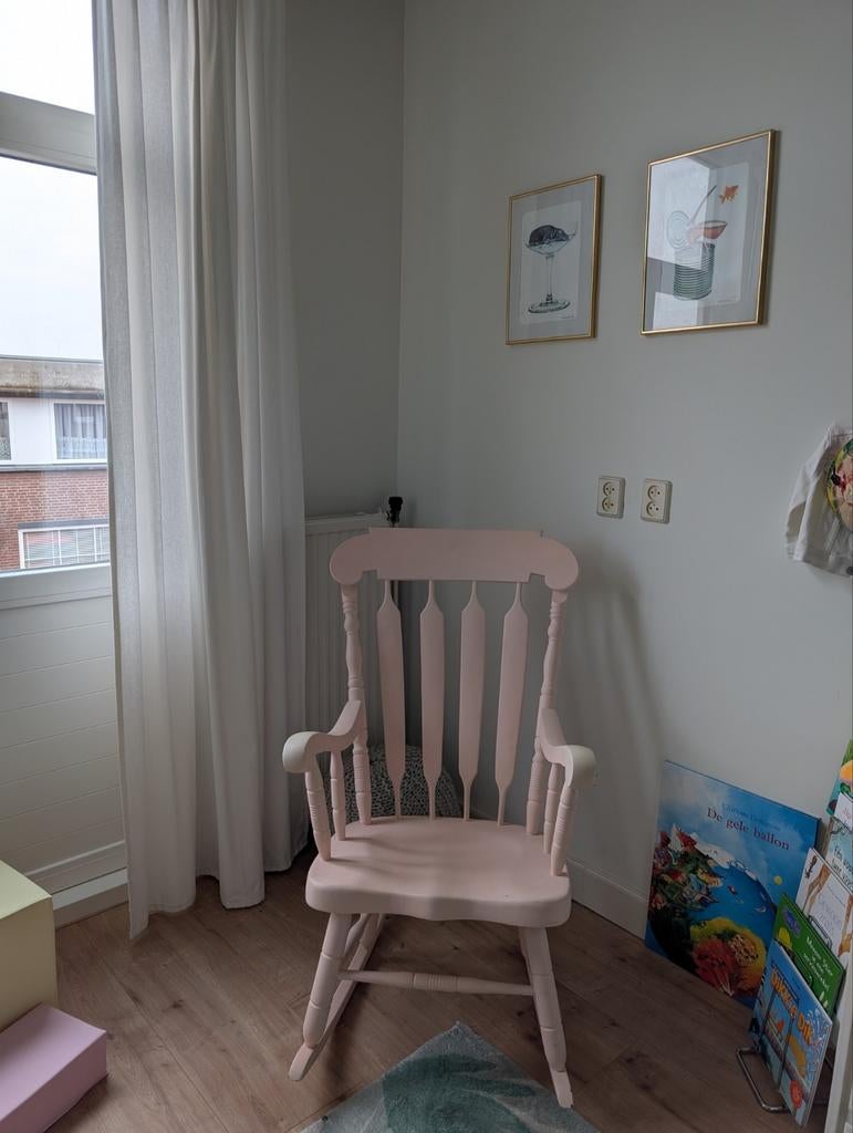 Vintage Schommelstoel - DIY Kleur, Huis en Inrichting, Stoelen, Gebruikt, Overige kleuren, Vintage, Ophalen of Verzenden