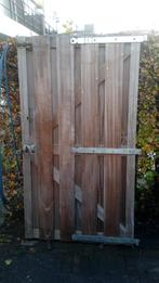 hardhouten (Bankirai) poortdeur, Tuin en Terras, Tuinpoorten, 100 tot 150 cm, 150 tot 200 cm, Gebruikt, Hout