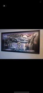 Gipsen Schilderij - Waterval & Liefde t.e.a.b, Antiek en Kunst, Kunst | Schilderijen | Klassiek, Ophalen