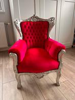 Mooie barok kinderstoel / kinderfauteuil fuchsia roze, Huis en Inrichting, Fauteuils, Ophalen, Gebruikt, Minder dan 75 cm, Barok