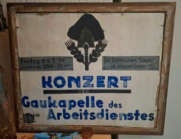 Duitse Ww2 RAD affische Gaukapelle Arbeitsdienstes 1934. beschikbaar voor biedingen