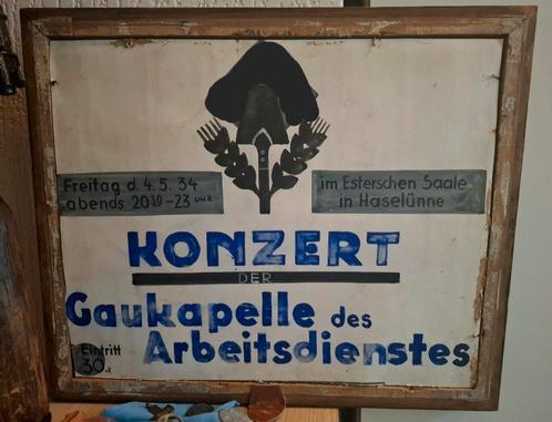 Duitse Ww2 RAD affische poster Gaukapelle Arbeitsdienstes, Verzamelen, Militaria | Algemeen, Landmacht, Foto of Poster, Duitsland