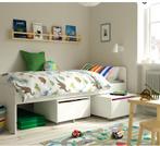 Slakt IKEA bed 90x200+matras nieuwprijs €220, Ophalen, 90 cm, Eenpersoons, Wit