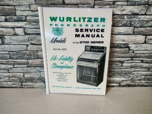 Service Manual: wurlitzer 2700/2710 (1963) jukebox nieuw !!!, Verzamelen, Automaten | Jukeboxen, Nieuw, Wurlitzer, 1970 tot heden