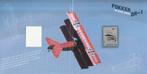 Zilveren postzegel van De Rode Baron – de Fokker DR-1, Postzegels en Munten, Ophalen of Verzenden, Na 1940, Postfris