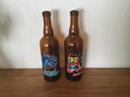Twee bierflessen met een Herman Brood beschildering, Ophalen of Verzenden