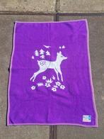 Vintage paarse babydeken van Dralon – Bambi design – Vendori, Ophalen of Verzenden, Gebruikt, 100 cm of meer, Deken