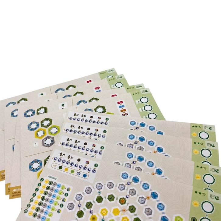 Cascadia: Rolling Hills – Promo Environment Sheets, 8 sheets, Hobby en Vrije tijd, Gezelschapsspellen | Bordspellen, Nieuw, Verzenden