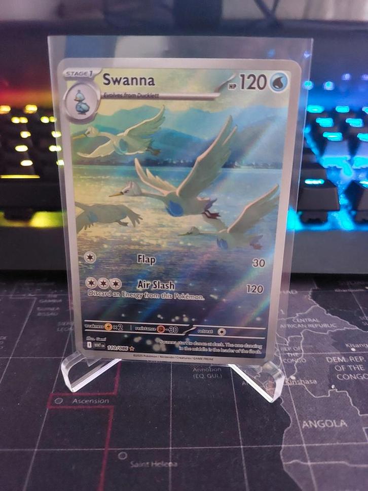 Pokemon White Flare Swanna, Hobby en Vrije tijd, Verzamelkaartspellen | Pokémon, Zo goed als nieuw, Losse kaart, Foil, Ophalen of Verzenden