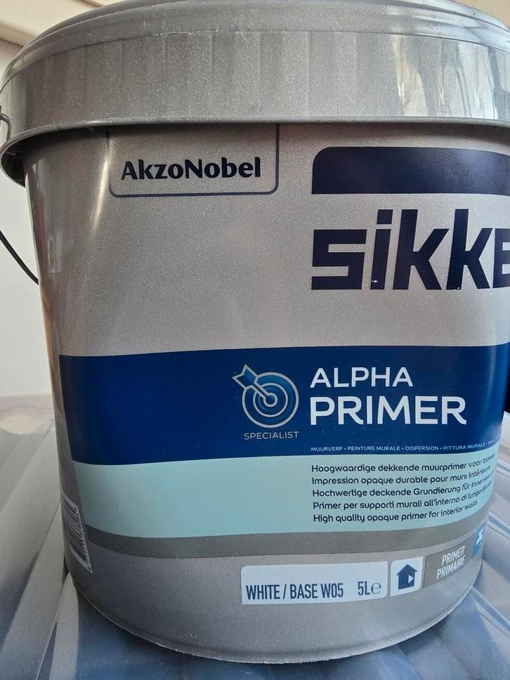 Sikkens Alpha Primer - Nieuw!, Doe-het-zelf en Verbouw, Verf, Beits en Lak, Nieuw, Verf, Minder dan 5 liter, Wit, Ophalen