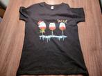 Kerst T-Shirt - Drie Kerst Wijnglazen - Maat L, Diversen, Kerst, Ophalen of Verzenden, Nieuw