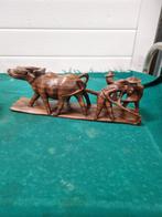 houten beeld buffels platteland, Ophalen of Verzenden