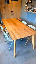 Uitschuiftafel Sav Økse - scandinavisvj design met 6 stoelen, 200 cm of meer, Zo goed als nieuw, Rechthoekig, 50 tot 100 cm