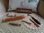 4 Antieke Naalden Kokers en 3 Items ** Mimosa **, Ophalen of Verzenden, Gebruikt, Overige typen