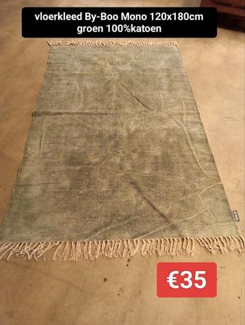 Nieuw vloerkleed By-Boo Mono 120x180cm groen €35 beschikbaar voor biedingen