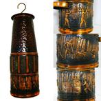 Roodkoperen kolenkit pelletkit vorm van mijnwerkerslamp, Antiek en Kunst, Ophalen of Verzenden, Koper