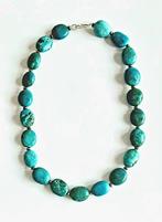 Echte turkooizen ketting., Sieraden, Tassen en Uiterlijk, Kettingen, Ophalen of Verzenden, Zo goed als nieuw, Blauw, Steen of Mineraal