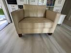 Montel loveseat leer crème, Huis en Inrichting, Fauteuils, Ophalen, Gebruikt, 75 tot 100 cm, Modern