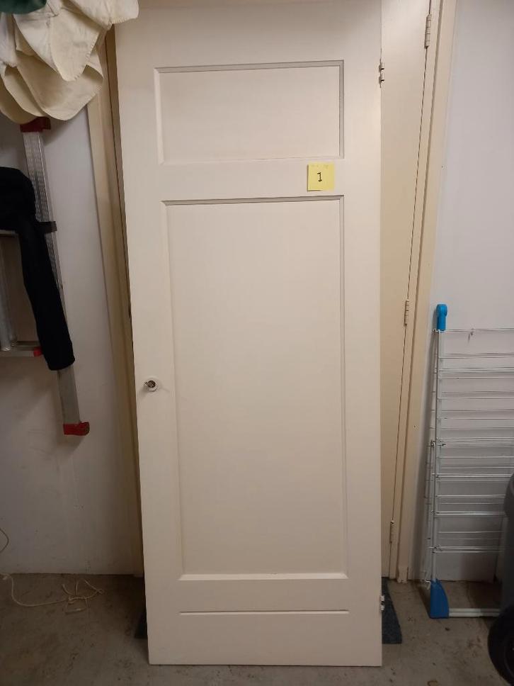 originele paneel deuren '30,  4 stuks waaraan 1 met glas, Doe-het-zelf en Verbouw, Deuren en Horren, Gebruikt, Binnendeur, Minder dan 200 cm