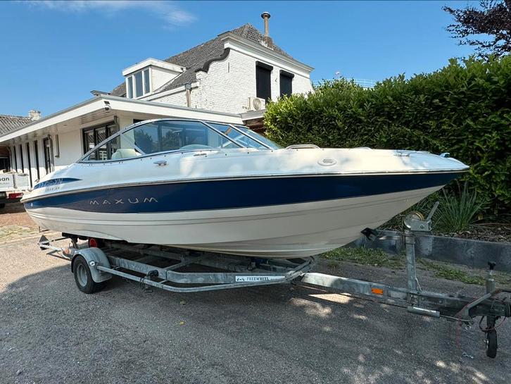 Mooie Maxum 1900 SR 3 bowrider 4,3L V6 2003 INCL TRAILER!, Watersport en Boten, Speedboten, Gebruikt, 6 meter of meer, Benzine